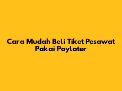 Cara Mudah Beli Tiket Pesawat Pakai Paylater